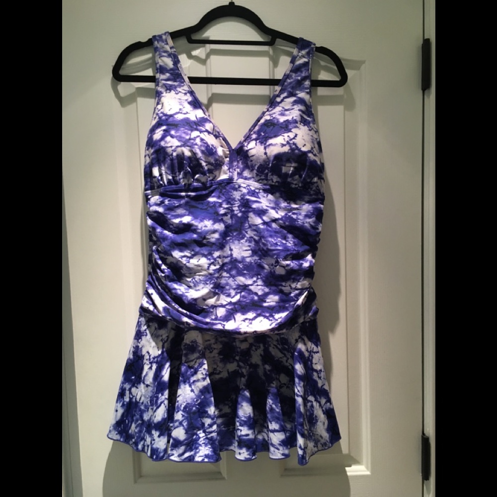 Swim dress one piece with boy short